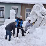 Výroba Krakonoše na jilemnickém náměstí