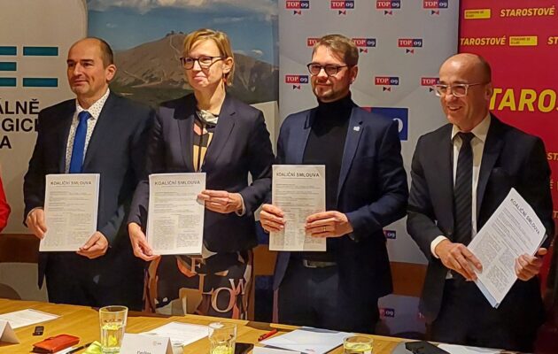 Stvrzená koalice pro krajské volby. STAN, TOP 09, HDK a LES cílí na 10 mandátů