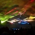Laser show na vrchlabském náměstí