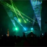Laser show na vrchlabském náměstí