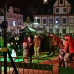 Laser show na vrchlabském náměstí