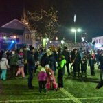 Laser show na vrchlabském náměstí