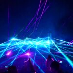 Laser show na vrchlabském náměstí