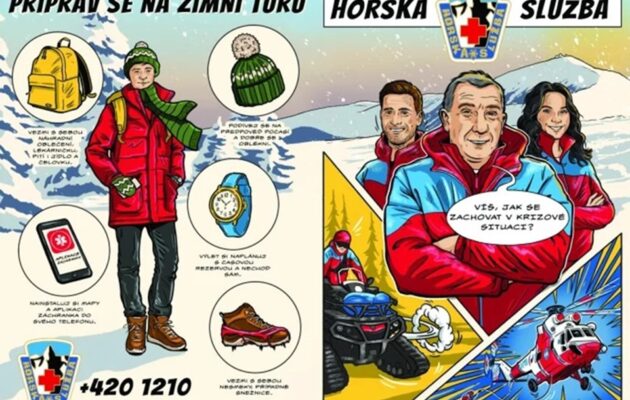 Komiks ukazuje, jak se vyhnout nástrahám v zimních horách