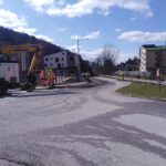 Uzavírka silnice v Hořejším Vrchlabí