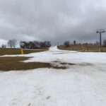 Tání sněhu na Kněžickém vrchu