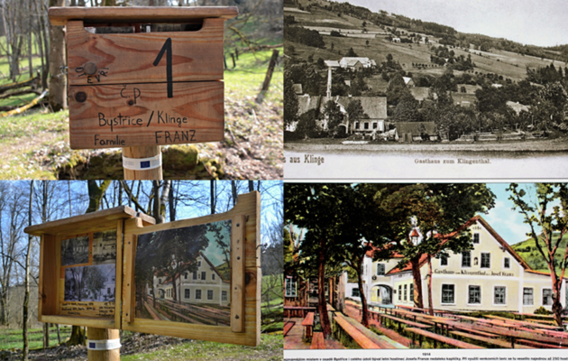 Dřevěné schránky a mapa připomínají zaniklá místa v Krkonoších