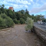 Hladina Labe ve Vrchlabí klesá