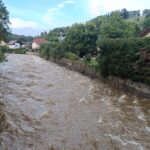 Hladina Labe ve Vrchlabí klesá