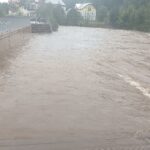 Velká voda na Nábřeží Marie Kubátové