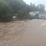 Velká voda na Nábřeží Marie Kubátové