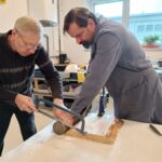 Otevírání časové schránky z věže klášterního kostela