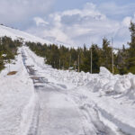 Frézování cesty na Luční boudu