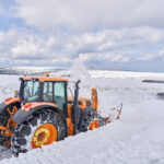 Frézování cesty na Luční boudu