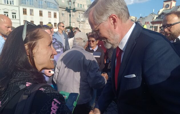 Premiér Petr Fiala ve Vrchlabí